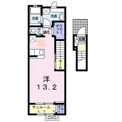 西熊本駅 徒歩9分 2階の物件間取画像